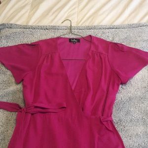 Fuchsia Wrap Dress